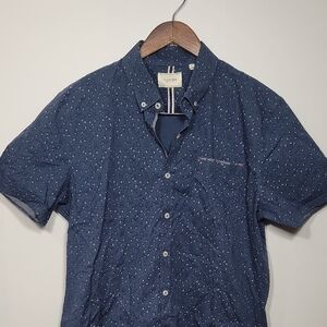 7 Diamonds Dark Blue Short Sleeve Casual Shirt